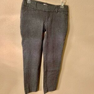 Merona Crop Pants Sz 2 Grey Stretch 95% Cotton 5% Spandex Dress Pants EUC